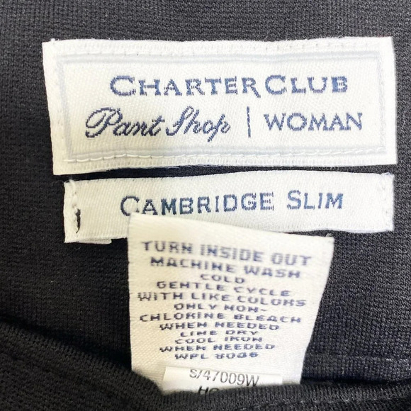 NWT Charter Club Cambridge Slim Leg Waist Smoothing Flocked Floral Pants 22W - Picture 9 of 12